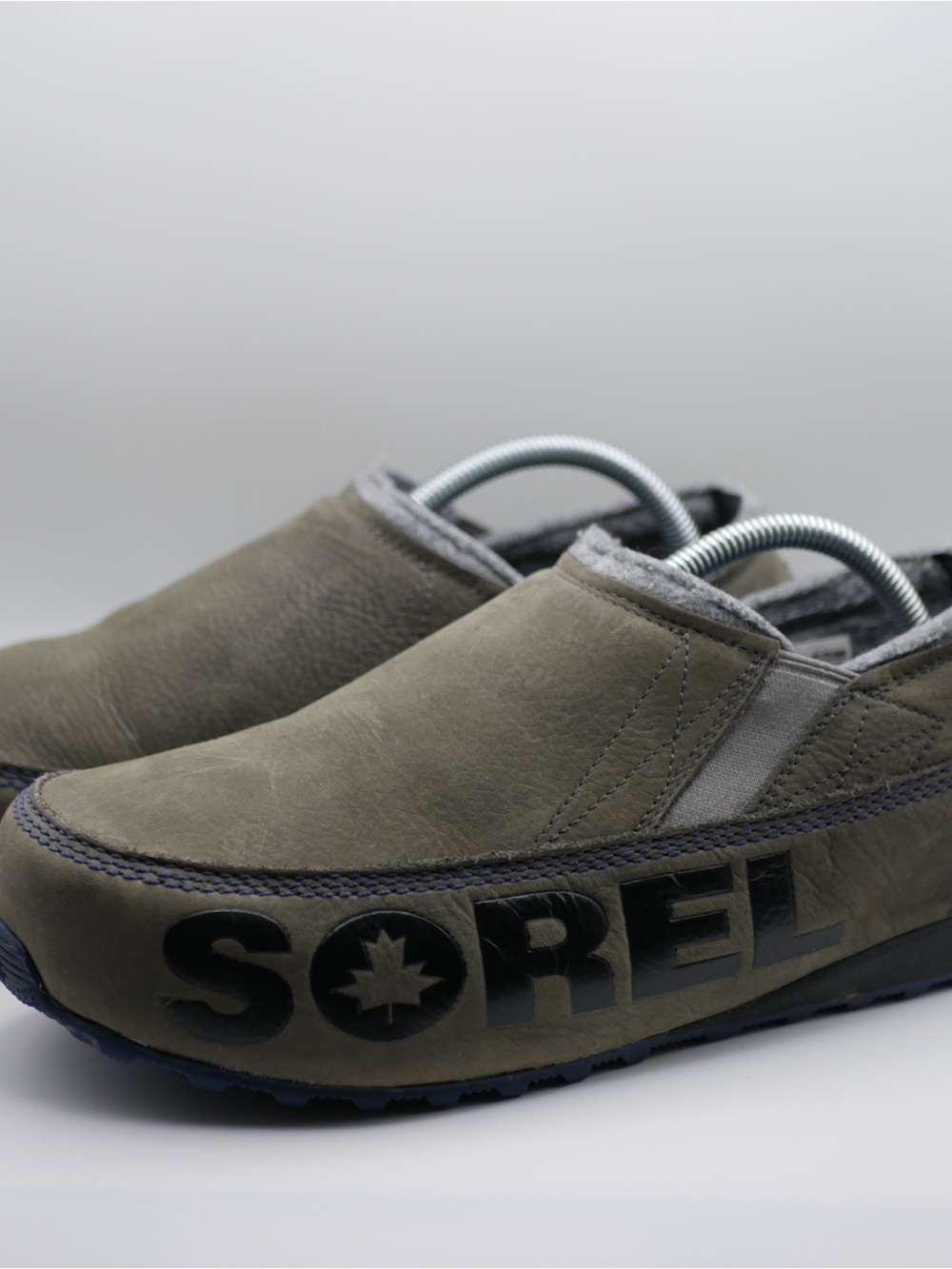 Sorel Fairbanks Waterproof Slip On All Weather Shoe Gray Leather Mens Size US 10